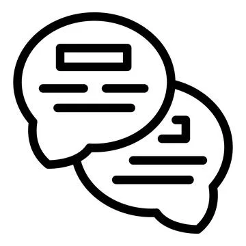 Chat bubble icon with text lines illustration Stock Illustration