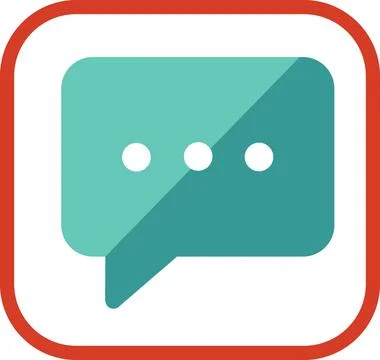 Chat bubble icon for user messaging Stock Illustration