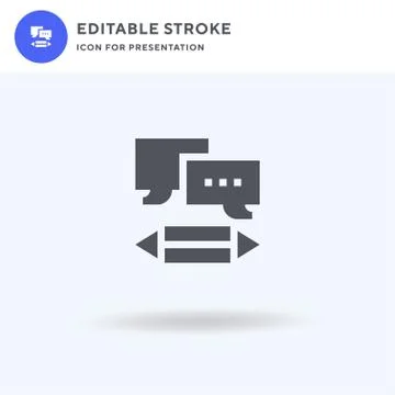 Chat Bubble icon vector, filled flat sign, solid pictogram isolated on white Stock Illustration