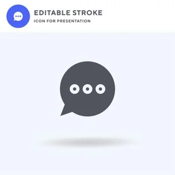 Chat Bubble icon vector, filled flat sign, solid pictogram isolated on white Stock Illustration
