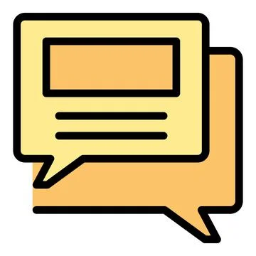 Chat bubble icon vector flat Stock Illustration