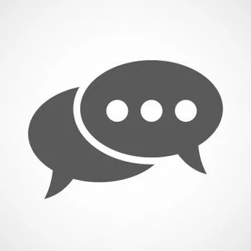 Chat bubble icon. Vector illustration. Stock Illustration