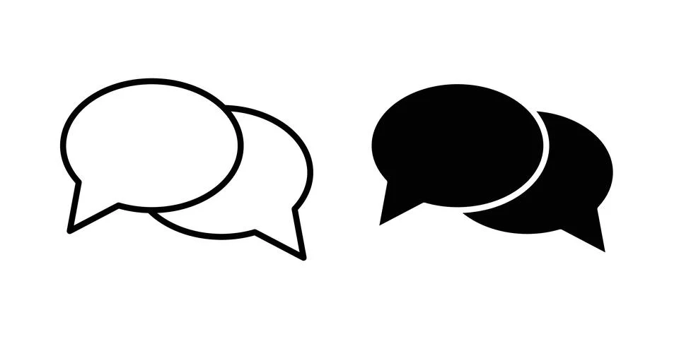 Chat bubble icon vector symbol graphics Illustrazione stock