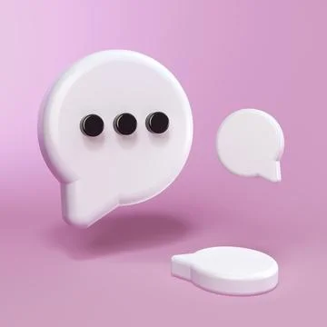 Chat Bubble Icons Isolated Over Pink Background. Illustrazione stock