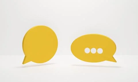 Chat bubble icons or speech bubbles sign symbol on white background. Concept  イラスト素材