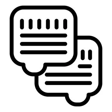 Chat bubble icons with text lines Stock Illustration