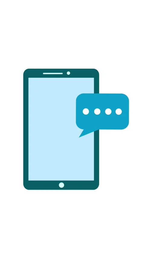 Chat bubble interface animation. Online communication and social media conn.. Stock Footage 341612315