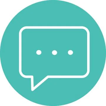 Chat Bubble Line Icon Isolated Graphic Illustrazione stock
