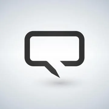 Chat bubble line simple icon, outline vector sign, linear style pictogram iso Stock Illustration