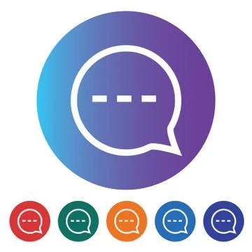 Chat Bubble Line Simple Icon, Outline Vector Sign, Stock Illustration