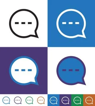 Chat Bubble Line Simple Icon, Outline Vector Sign, Stock Illustration
