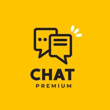 Chat bubble logo vector icon illustration Stock Illustration