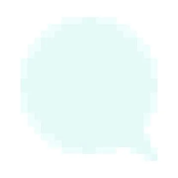 Chat bubble message dialog box oval shape pixel art style graphic light blue 스톡 일러스트