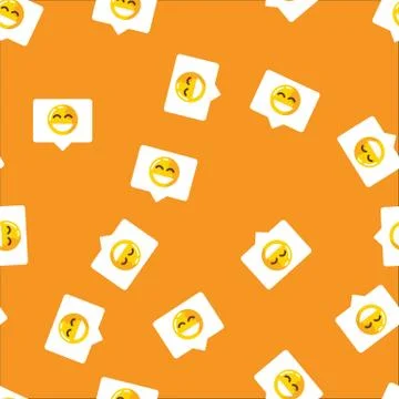 Chat bubble in mobile message and social network seamless pattern background Illustrazione stock