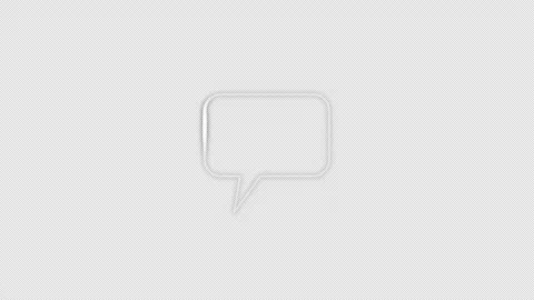 Chat Bubble Neon Sign Icon Light Sweep, Seamless Loop, White Alpha 4K Stock Footage 340547200