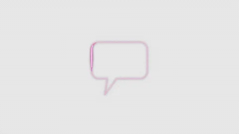 Chat Bubble Neon Sign Icon Light Sweep, Seamless Loop, Pink Alpha 4K Stock Footage 340547207