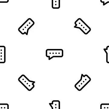 Chat bubble pattern seamless vector 库存插图