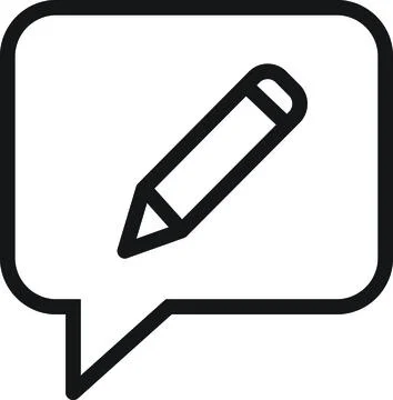 Chat Bubble Pencil Edit Stock Illustration