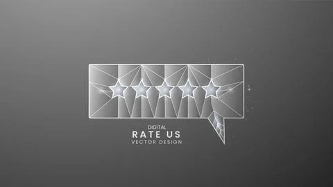 Chat bubble rating five stars for best excellent services rating for satisf.. Stock Illustration