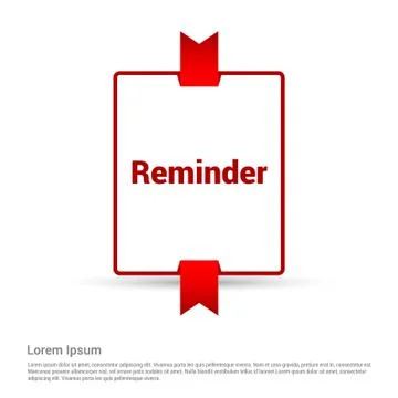 Chat bubble with reminder typographic design vector Stock Illustration