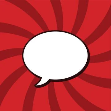 Chat bubble retro cartoon vector art Stock Illustration