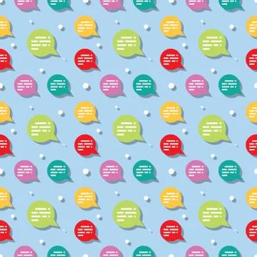 Chat Bubble Seamless Pattern Stock Illustration