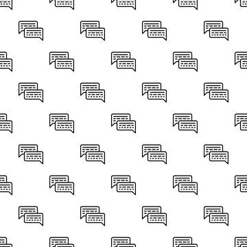 Chat bubble seamless pattern for modern communication design Illustrazione stock