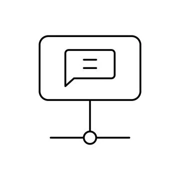 Chat bubble, SEO icon. Simple line, outline vector elements of commerce icons Stock Illustration