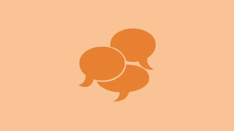 Chat bubble shape icon brown color animation Stock Footage 279093885
