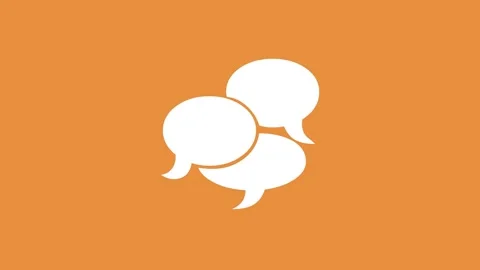 Chat bubble shape icon white color animation on brown background Stock Footage 279093922