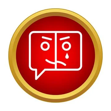 Chat bubble showing split emotions and mental health Stock Illustration