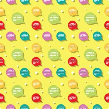 Chat Bubble Sign Seamless Pattern Stock Illustration