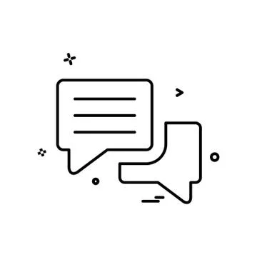 Chat bubble sms icon vector design Stock Illustration