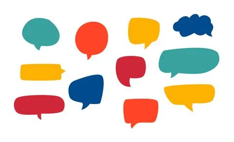 Chat bubble, speech bubble, speech balloon line art vector icon for apps and web Illustrazione stock