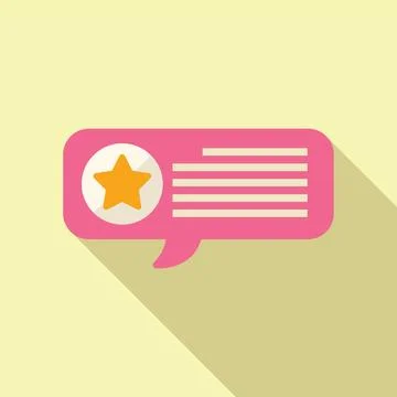 Chat bubble with star icon on pastel background 스톡 일러스트