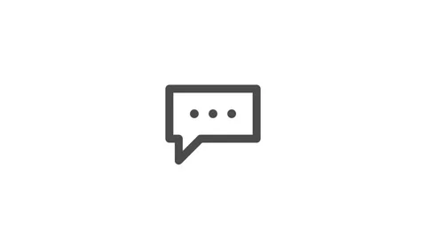 Chat Bubble Symbol Animating in Loop Vídeo Stock 346649247