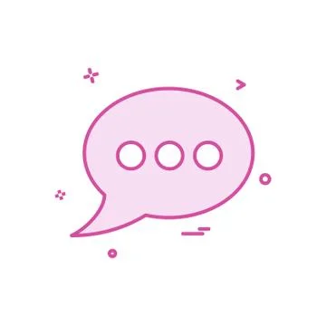 Chat bubble talk icon vector design Stock Illustration