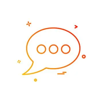 Chat bubble talk icon vector design Illustrazione stock