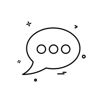 Chat bubble talk icon vector design Stock Illustration