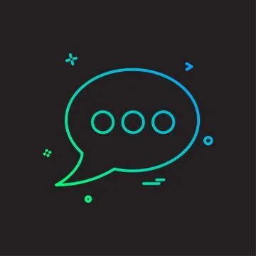 Chat bubble talk icon vector design Stockillustratie
