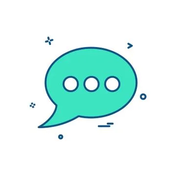Chat bubble talk icon vector design Stock Illustration