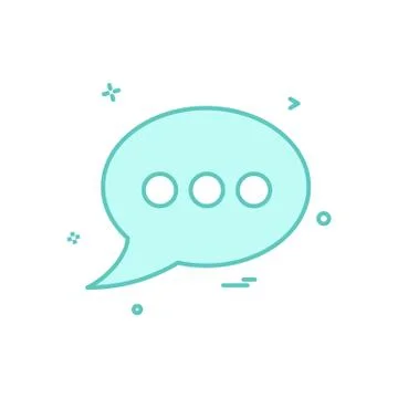 Chat bubble talk icon vector design Stock Illustration