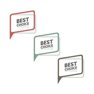 Chat bubble with text Best Choice Stock Illustration