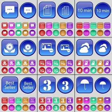 Chat bubble, Text file, 10 minutes, Flower, Picture, Cloud, Best Seller, Three, 스톡 일러스트