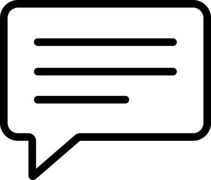 Chat bubble with text lines for communication 스톡 일러스트
