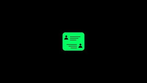 Chat bubble with user icons inside against a dark background, symbolizing d.. Stock Illustration