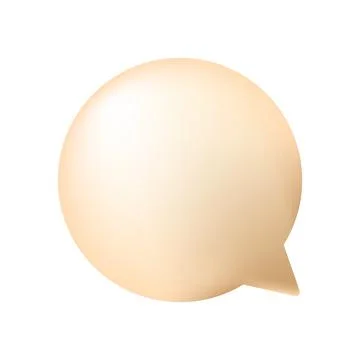 Chat bubble volumetric object. 3D Model. Social media post or comment icon Stock Illustration