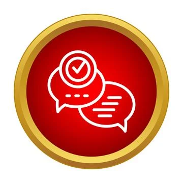 Chat bubbles with checkmark showing communication agreement 스톡 일러스트
