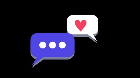 Chat Bubbles Communication Symbols. Stock-Footage 337393768