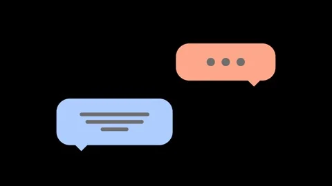 Chat Bubbles Communication Symbols. Stock Footage 337393878